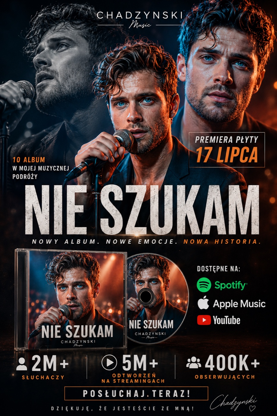 Okładka i plakat premierowy albumu Nie Szukam